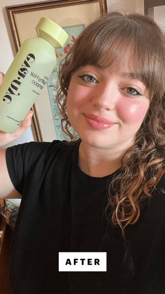Allure commerce producer Sarah Hoffmann after using the Eva NYC Take Care Healthy Hair Shampoo