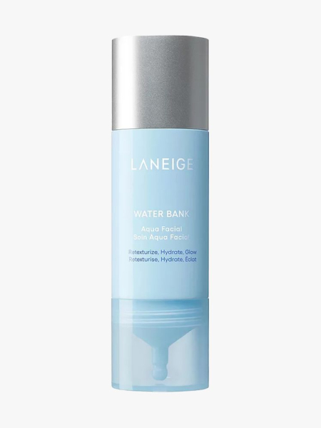 Laneige Water Bank Aqua Facial in branded component on a light gray background